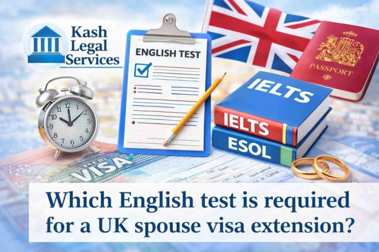 English language test requirement for UK spouse visa extension including IELTS, ESOL and Home Office approved tests – Kash Legal Services