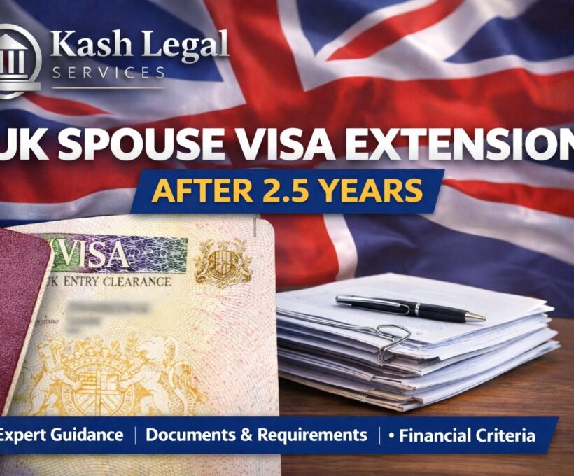 UK spouse visa extension after 2.5 years guidance by Kash Legal Services