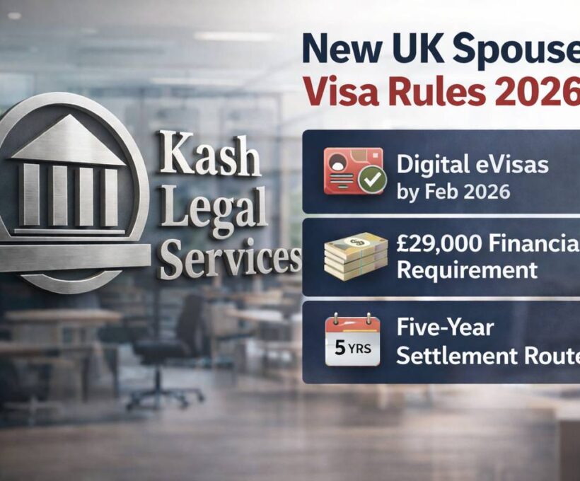 UK spouse visa rules 2026 showing financial requirement, digital eVisa and settlement route