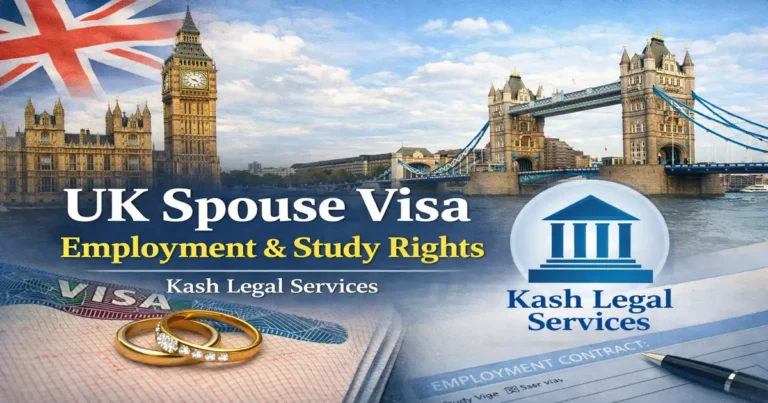 UK spouse visa employment and study rights explained by Kash Legal Services